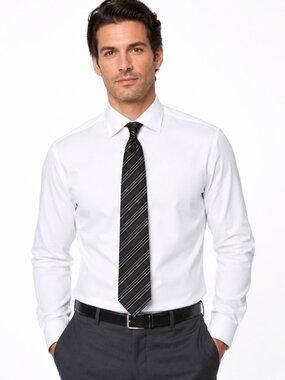 Giorgio Brutini Striped Men's Textured Silk Neck Tie